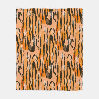 Couverture Polaire Motif de bande de tigre de pêche