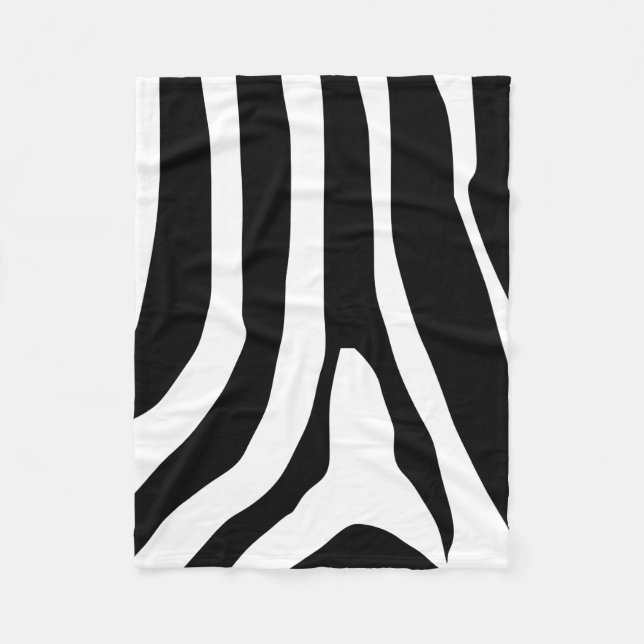 Couverture Polaire Motif de bandes d'impression Zebra (Devant)