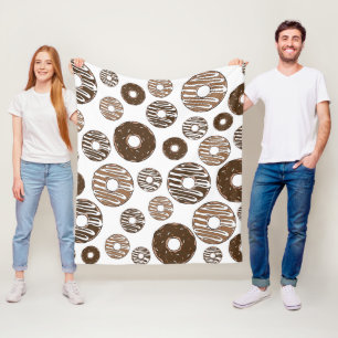 Couverture Polaire Motif de beignes, beignets de chocolat, beignets d