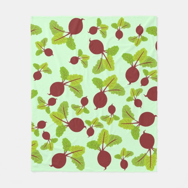 Couverture Polaire Motif de betteraves (Devant)