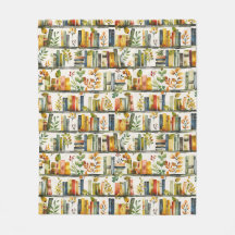 Motif de bibliothèque aquarelle