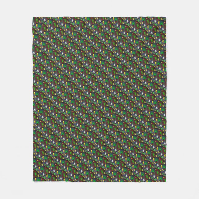 Couverture Polaire Motif de bijoux Black Opal moderne (Devant)