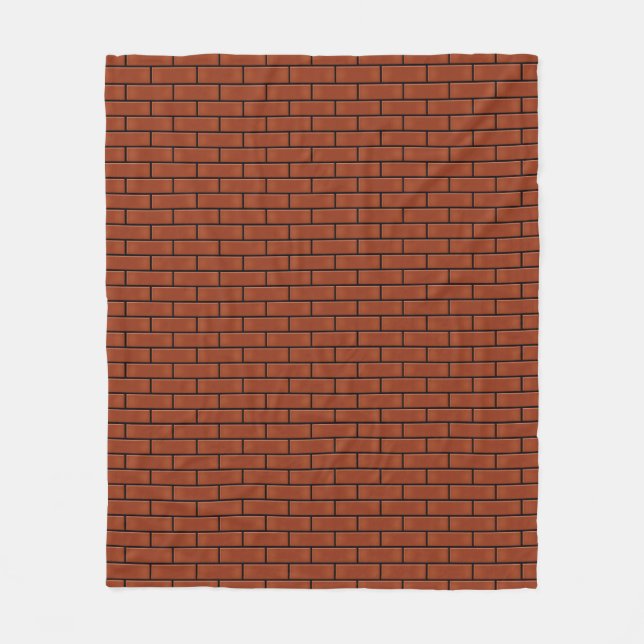 Couverture Polaire Motif de brique rouge (Devant)