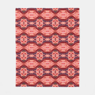 Couverture Polaire Motif de broderie colorée et transparente. Ikat ar