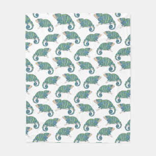 Couverture Polaire Motif de caméléon