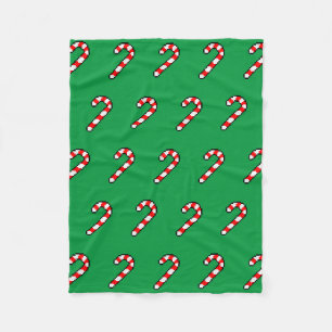 Couverture Polaire Motif de CANNE DE BONBON en Pixel Art - Contour no