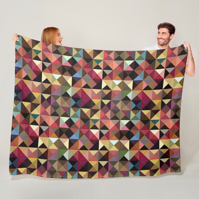 Couverture Polaire Motif de Carré de surface (En situation)