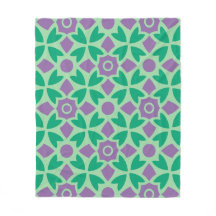 Motif de cercles floraux pétales de lavande verte 