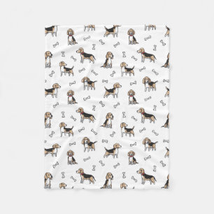 Couverture Polaire motif de chiens Beagles