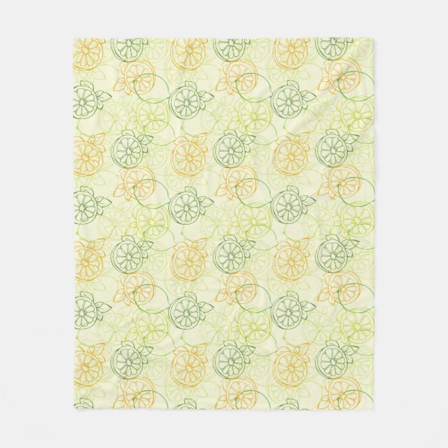 Couverture Polaire Motif de citron (Devant)