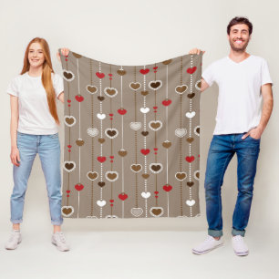 Couverture Polaire Motif de coeur 29