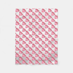Couverture Polaire Motif de coeur d'amour