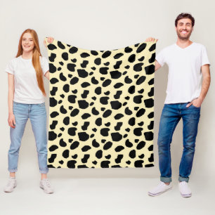 Couverture Polaire Motif de couleur de peau de vache animale