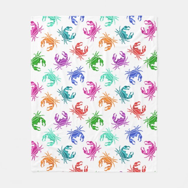 Couverture Polaire Motif De Crabes (Devant)