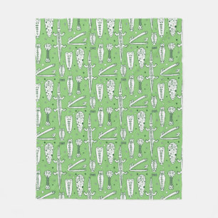 Couverture Polaire Motif de crocodile de croquis