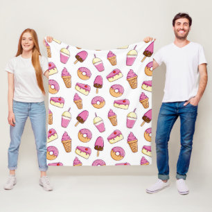 Couverture Polaire Motif de dessert pour dent sucrée