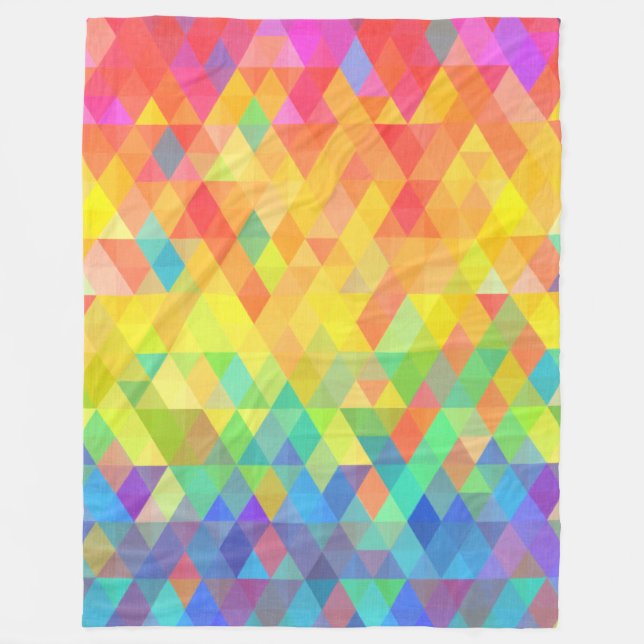 Couverture Polaire Motif de diamant de prisme d'arc-en-ciel (Devant)