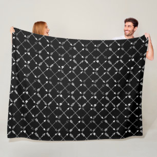 Couverture Polaire Motif de flèche blanc Hipster principalement noir