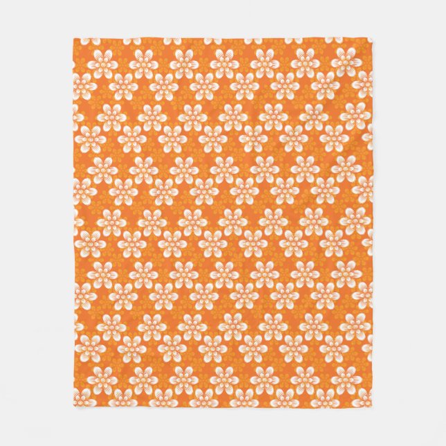 Couverture Polaire Motif de fleurs (Devant)