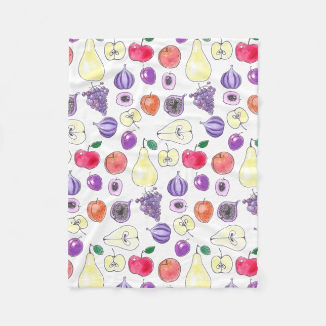Couverture Polaire Motif de fruits (Devant)