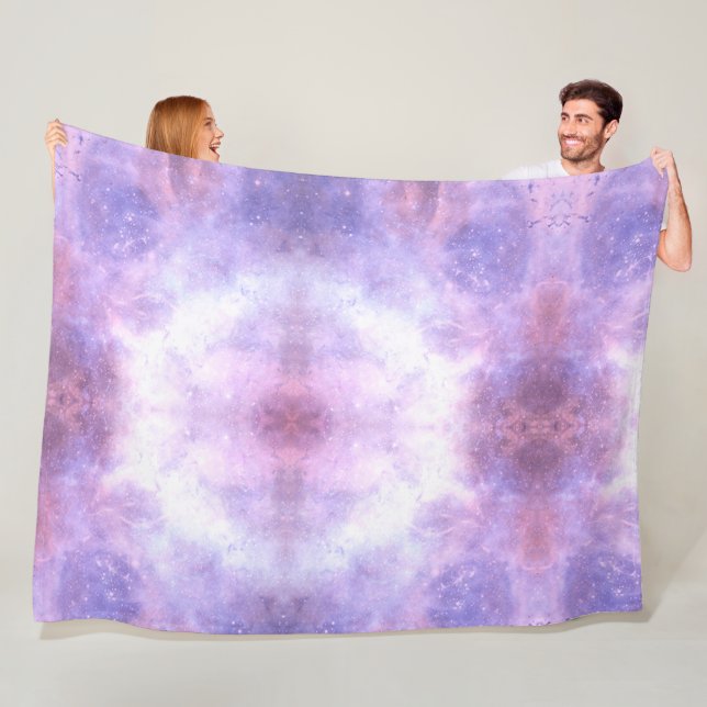 Couverture Polaire Motif de Galaxie cosmique céleste (En situation)