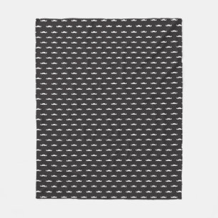 Couverture Polaire Motif de hippie de moustache