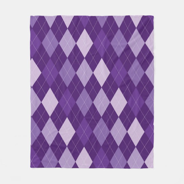 Couverture Polaire motif de Jacquard pourpre (Devant)