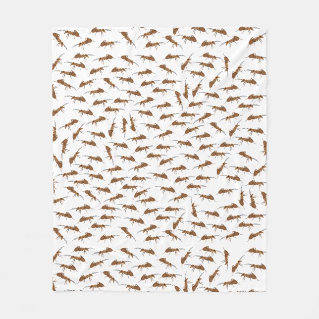 Couverture Polaire Motif de jolies fourmis (Devant)
