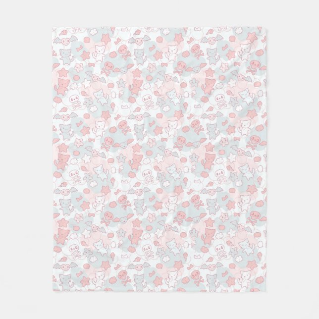 Couverture Polaire motif de kawaii avec le griffonnage (Devant)