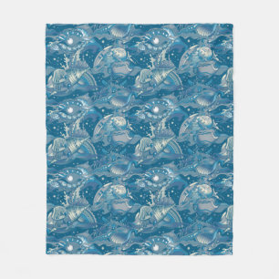 Couverture Polaire Motif de la mer tropicale