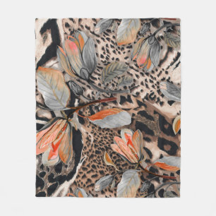 Couverture Polaire Motif de la peau animale africaine sauvage