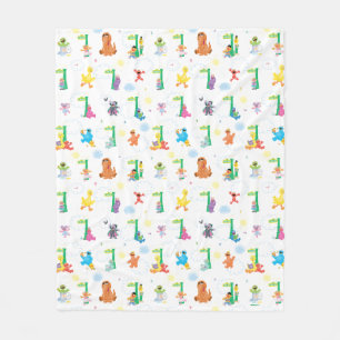Couverture Polaire Motif de la rue Sésame du dimanche