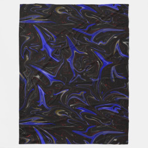 Couverture Polaire Motif de l'espace extra-atmosphérique bleu-noir,