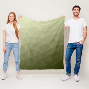 Couverture Polaire Motif de maillage géométrique dégradé vert clair d