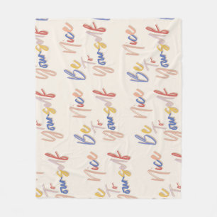 Couverture Polaire Motif de motivation coloré tiré à la main