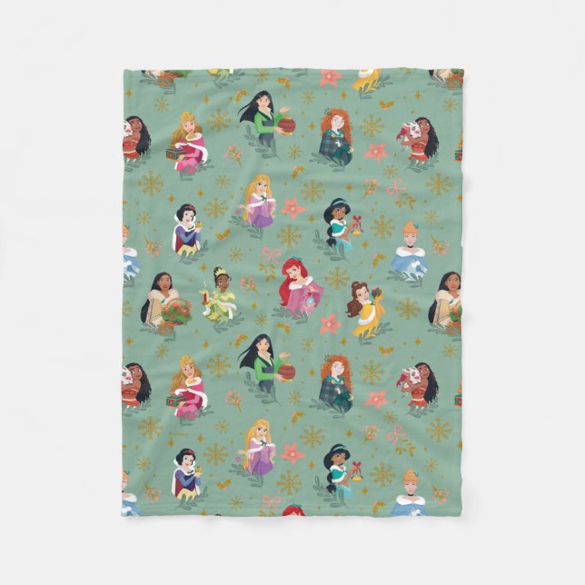 Couverture Polaire Motif de Noël Disney Princess (Devant)
