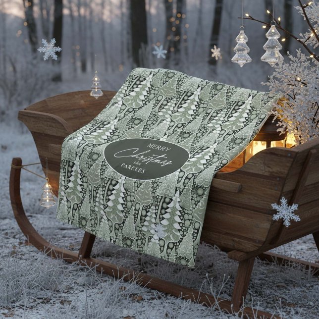 Couverture Polaire Motif de Noël Green Earth #6 ID1009 (Créateur téléchargé)
