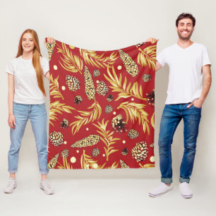 Couverture Polaire Motif de Noël, Pine Snow 3