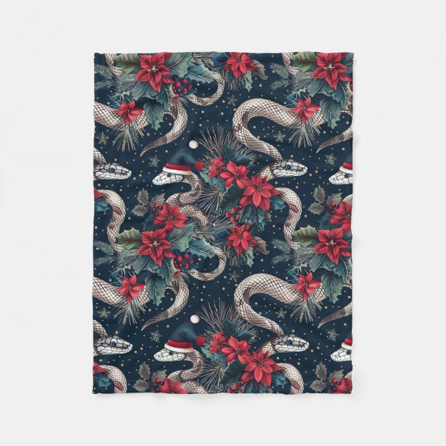Couverture Polaire Motif de Noël sans faille (Devant)