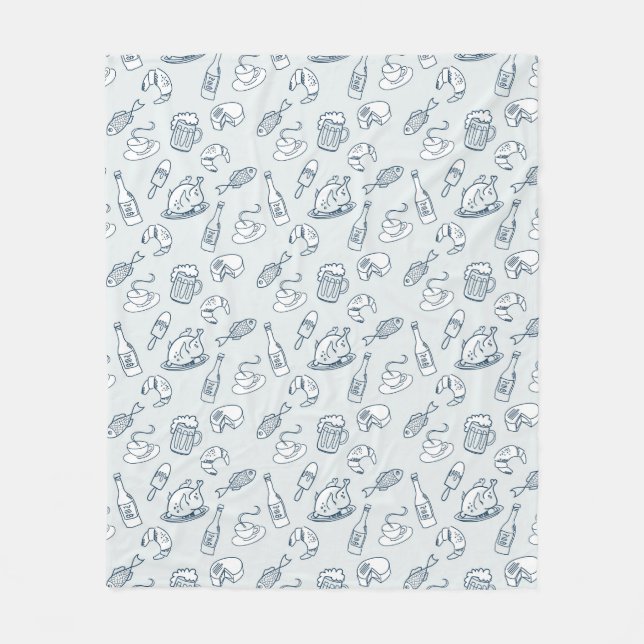 Couverture Polaire Motif de nourriture (Devant)