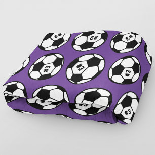 Couverture Polaire Motif de numéro de ballon de football violet