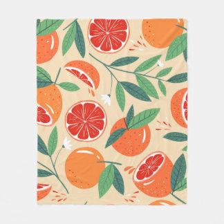 Couverture Polaire Motif de pamplemousse sans couture. Design moderne