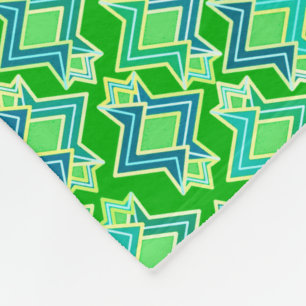 Couverture Polaire Motif de papier peint Art Déco, Jade Green