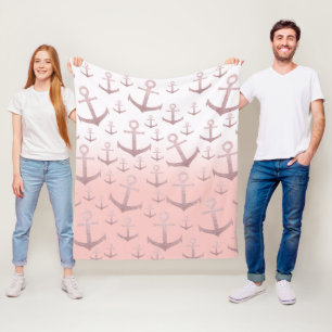 Couverture Polaire motif de parties scintillant aurifère rose corall