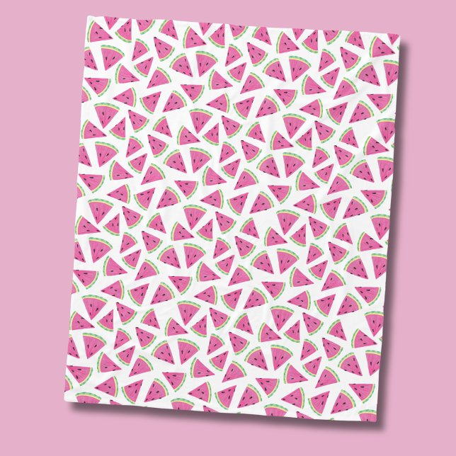 Couverture Polaire Motif de pastèque fruit tropical (Watermelon fleece blanket)