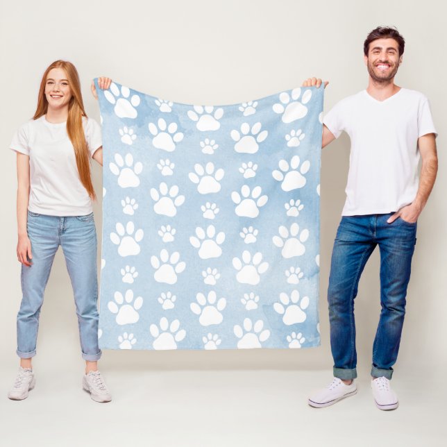 Couverture Polaire Motif De Pâtes, Patrouilles Blanches, Aquarelles,  (En situation)