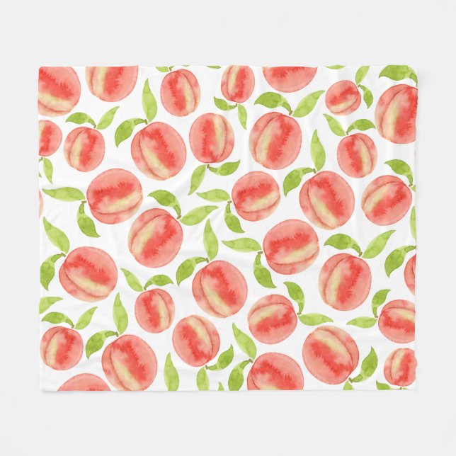 Couverture Polaire Motif de pêche aquarelle  (Devant (Horizontal))