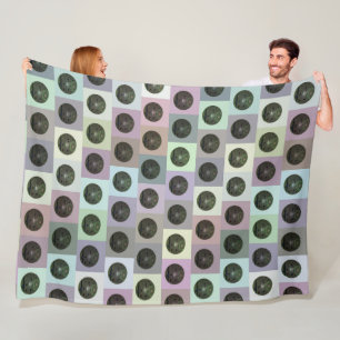 Couverture Polaire Motif de pelouse colorée,