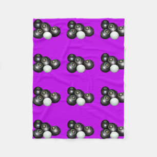 Couverture Polaire Motif de pelouse violette,