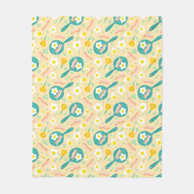 Couverture Polaire Motif de petit déjeuner (Devant)